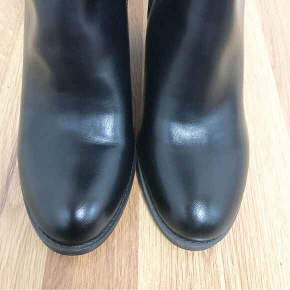 SOUL Naturalizer Black Wide Calf Chunky Heel Boot Knee High Size 6.5 New - Picture 4 of 13